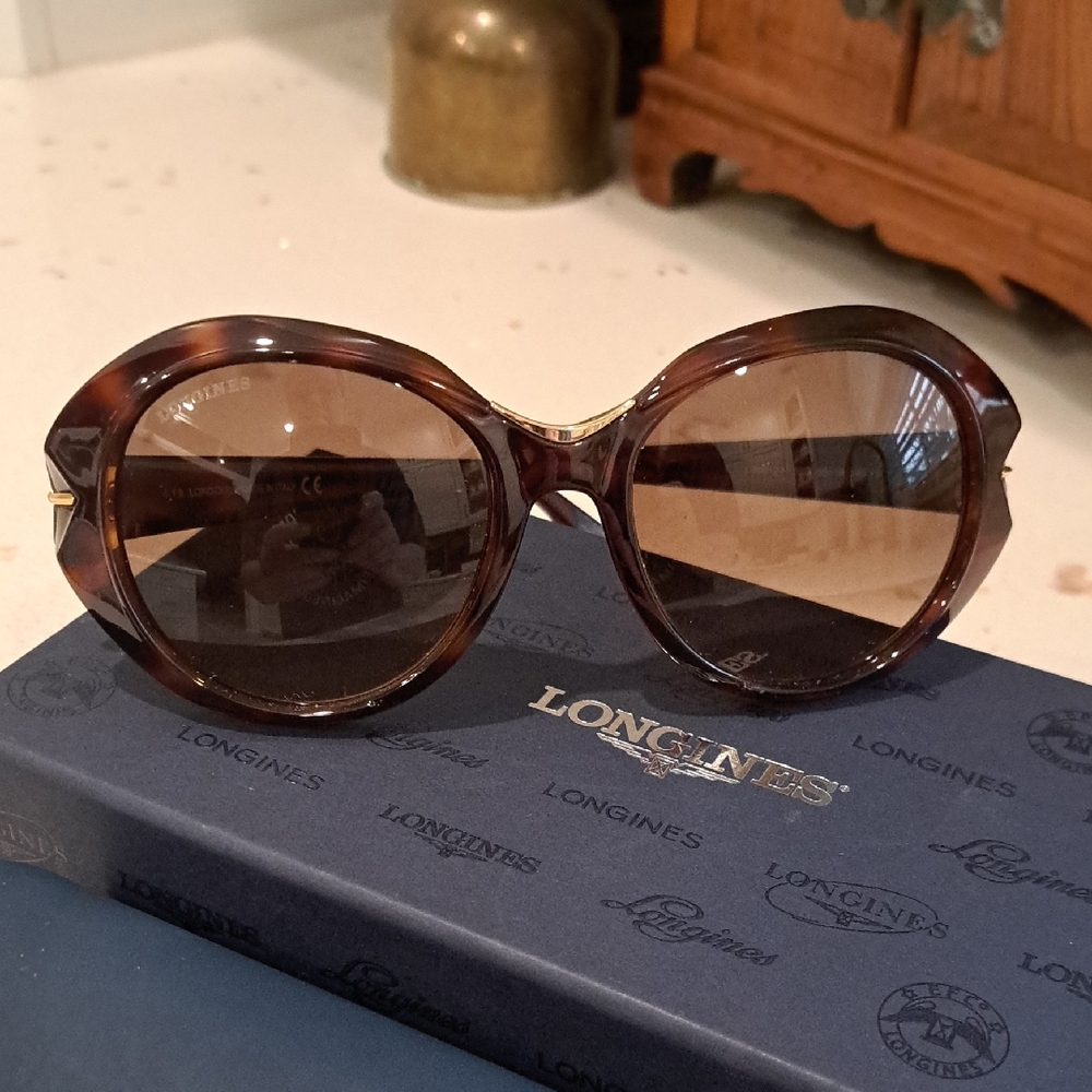 NWT Longines Tortoiseshell Frame Sunglasses